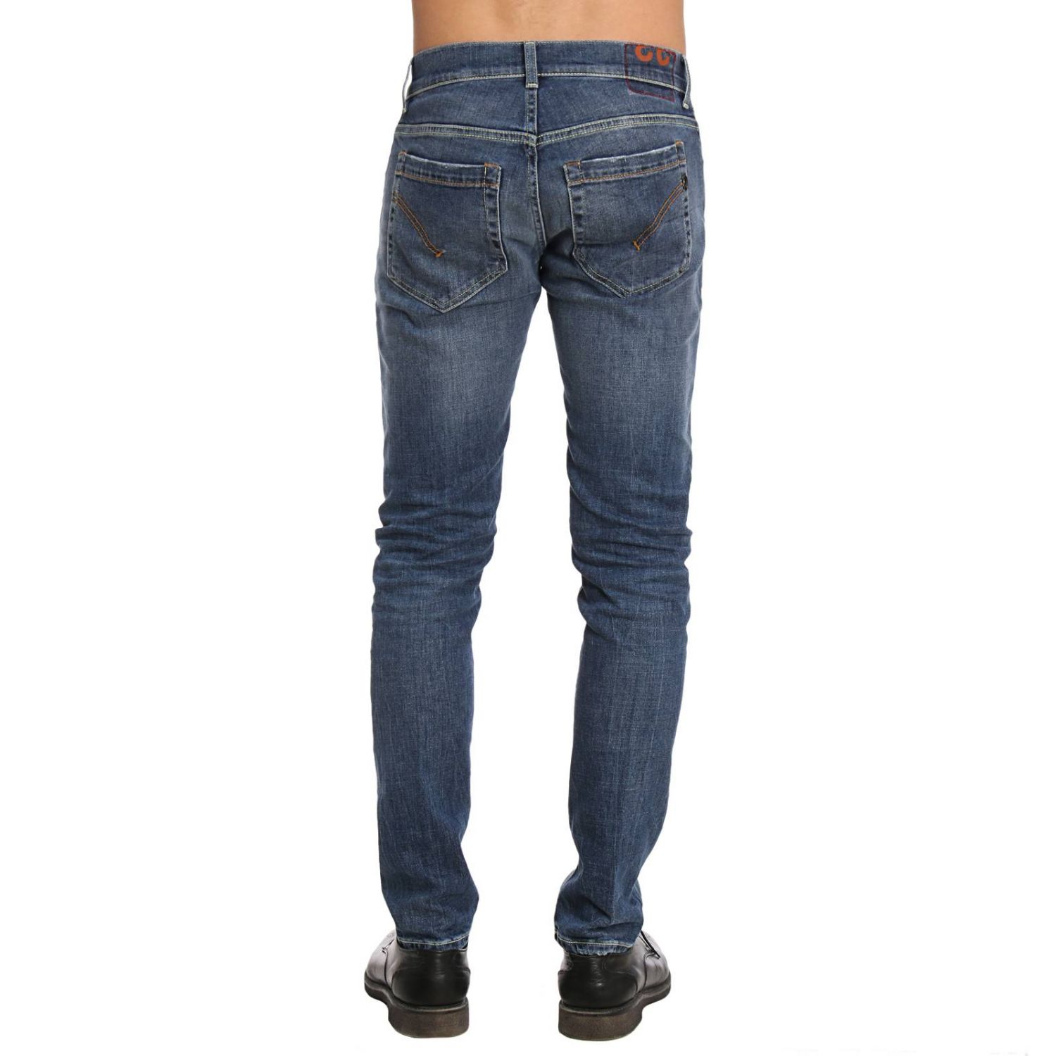 Dondup Outlet: Jeans George slim fit modello a 5 tasche con effetto used e  fondo 17 - Denim | Jeans Dondup UP232 DS172 GIGLIO.COM