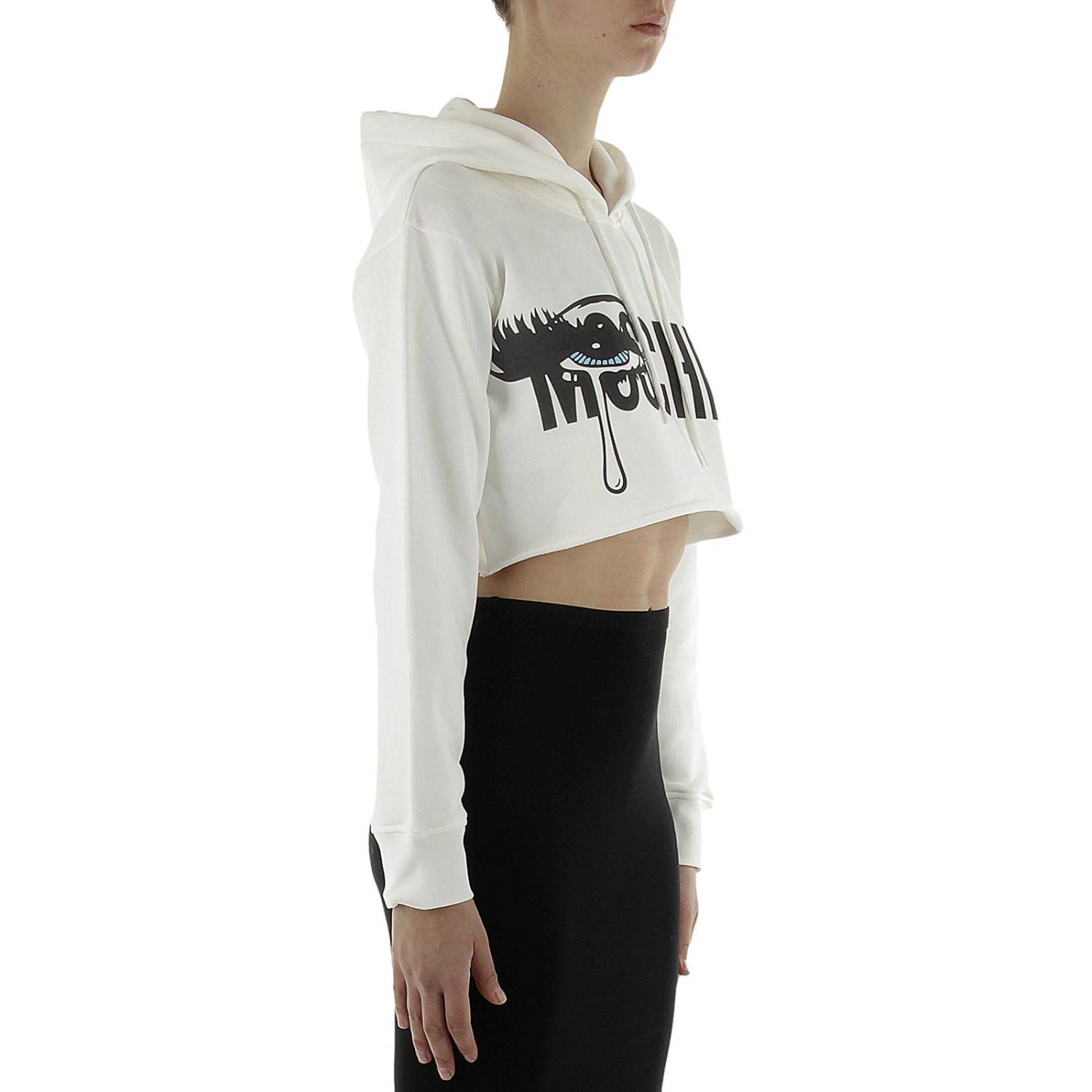 moschino cropped hoodie