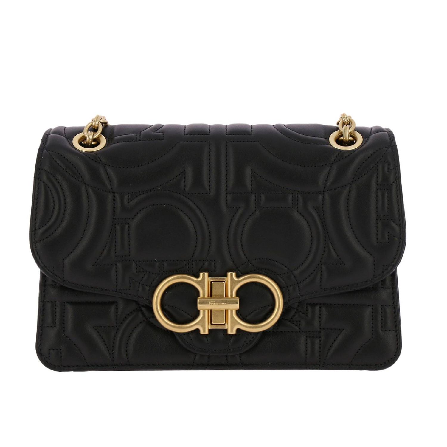 ferragamo black shoulder bag