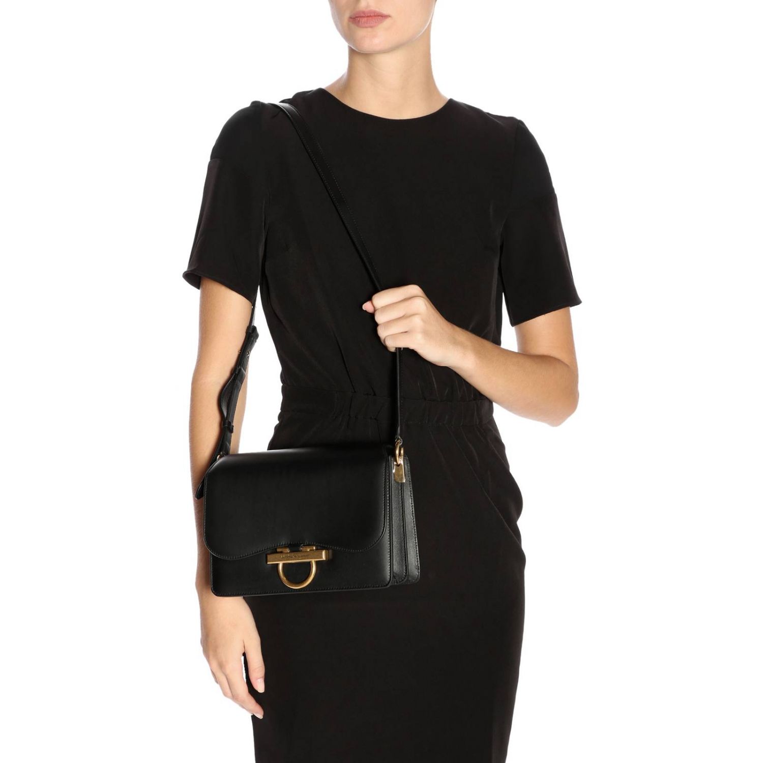 SALVATORE FERRAGAMO: Shoulder bag women - Black | Mini Bag Salvatore ...