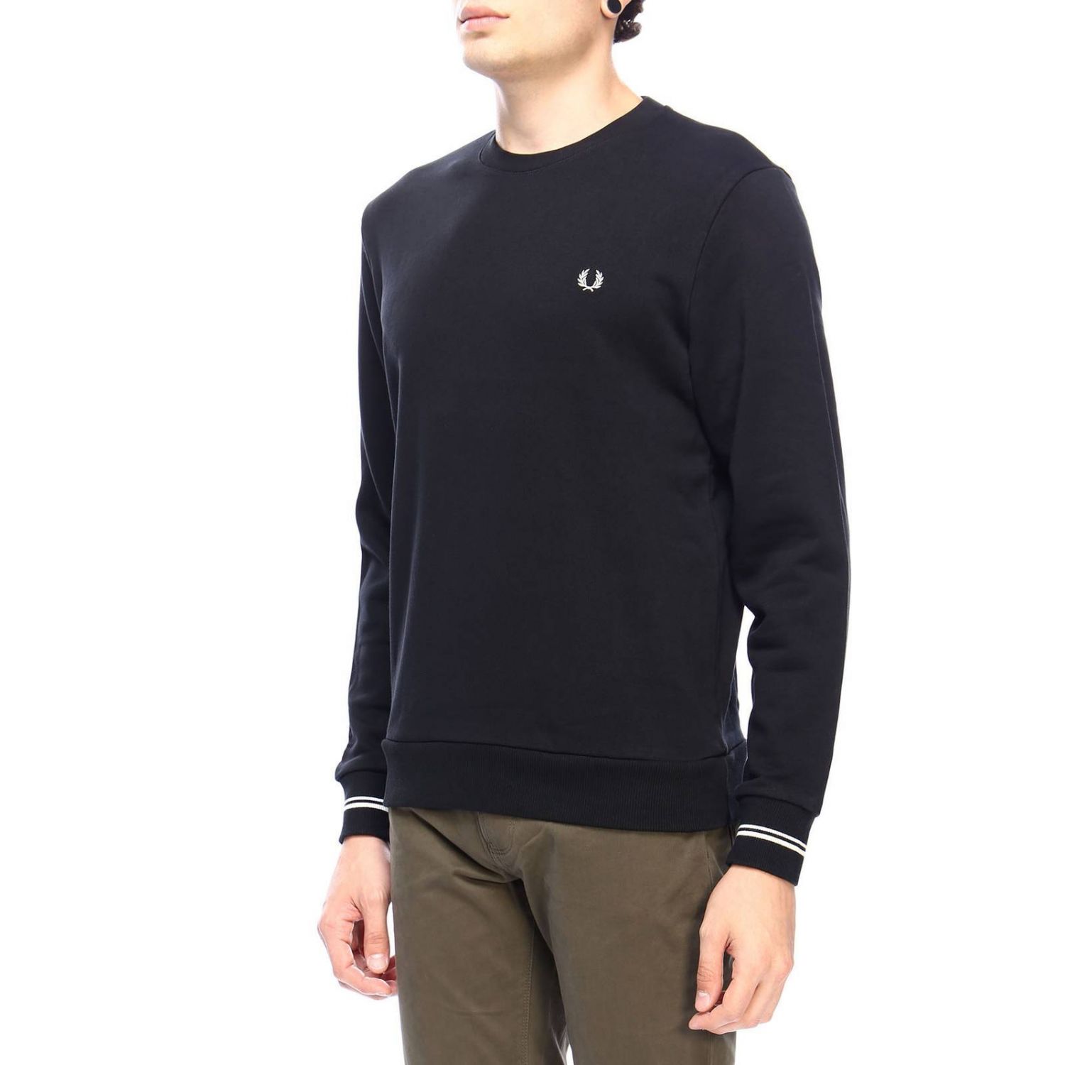 fred perry black sweater