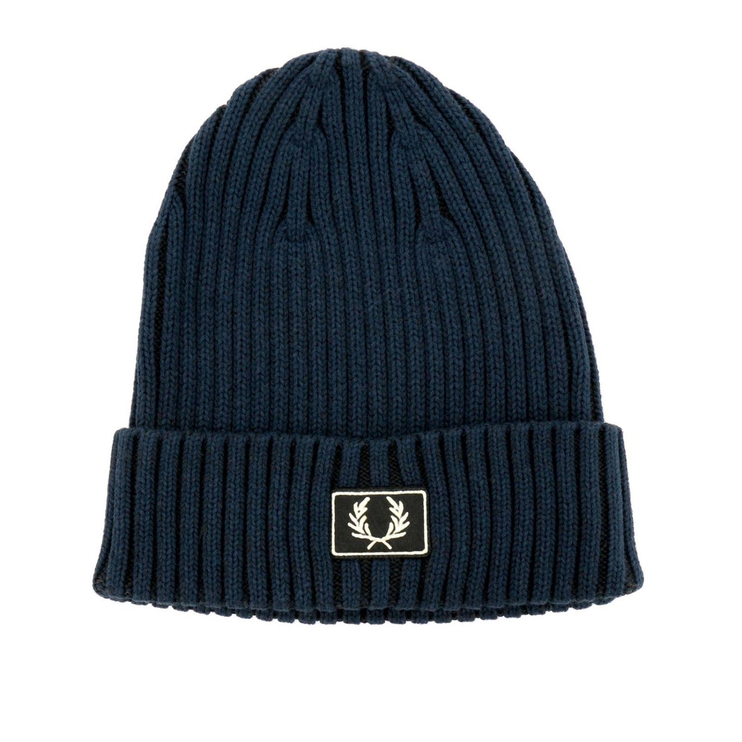 Fred Perry Outlet: Cuffia cotone con logo - Blue Navy | Cappello Fred Perry  C2100 GIGLIO.COM