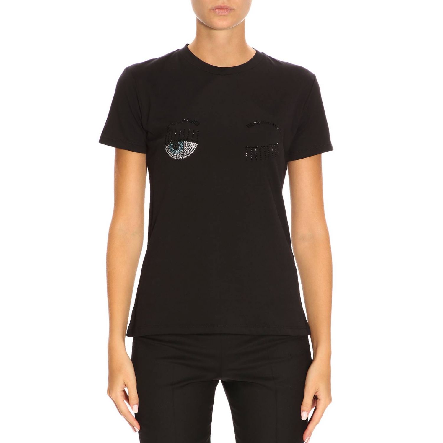 CHIARA FERRAGNI: T-shirt women | T-Shirt Chiara Ferragni Women Black ...