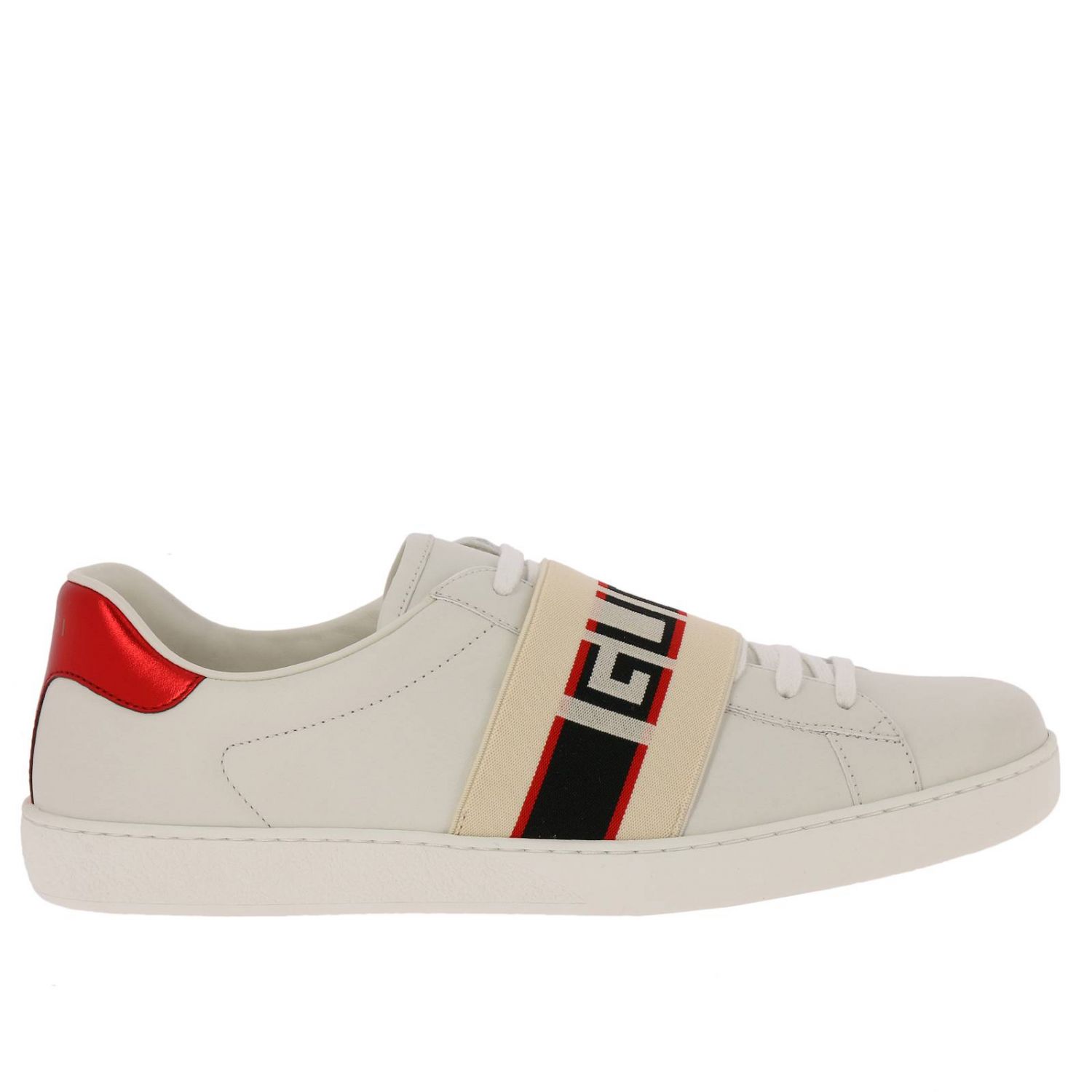 GUCCI: New Ace sneakers in soft leather with elastic band | Sneakers ...