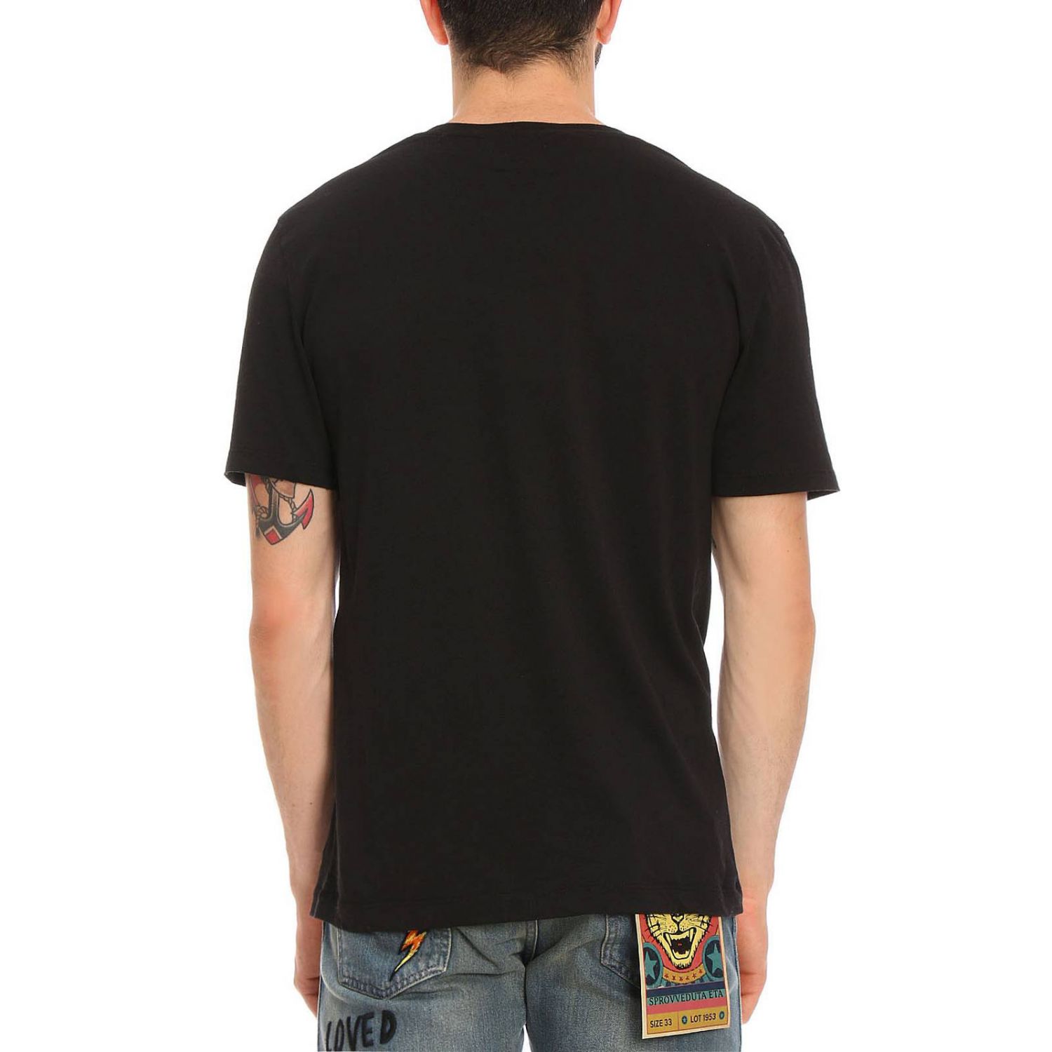GUCCI Tshirt in cotone con stampa Classic Fake TShirt Gucci Uomo
