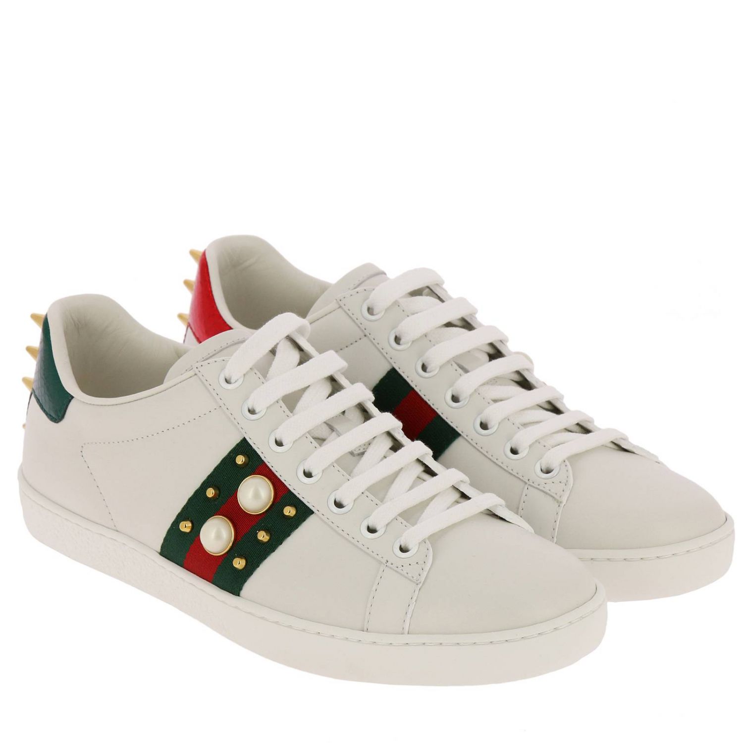 gucci ace sneakers pearl