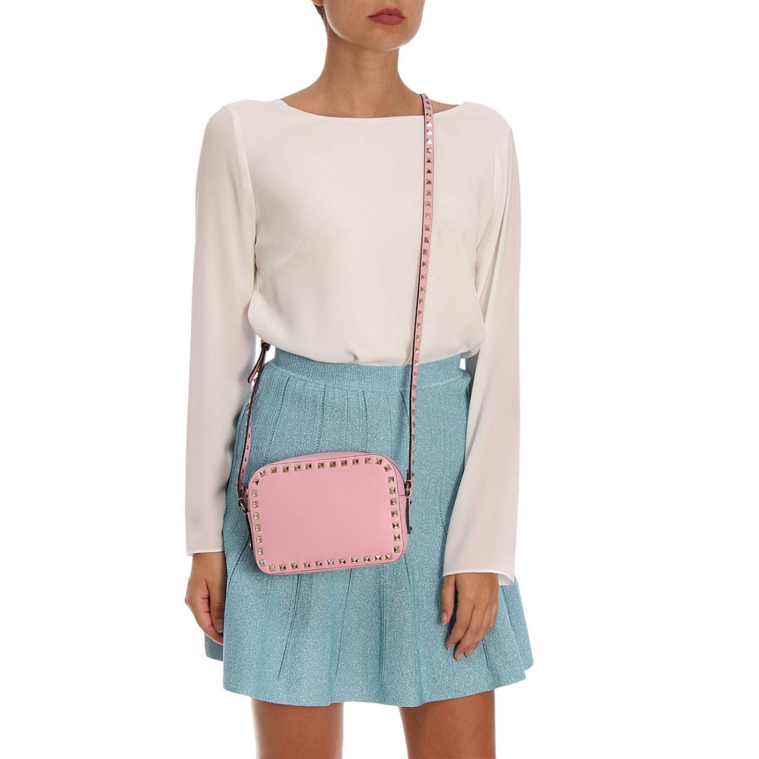 valentino rockstud mini pouch with strap