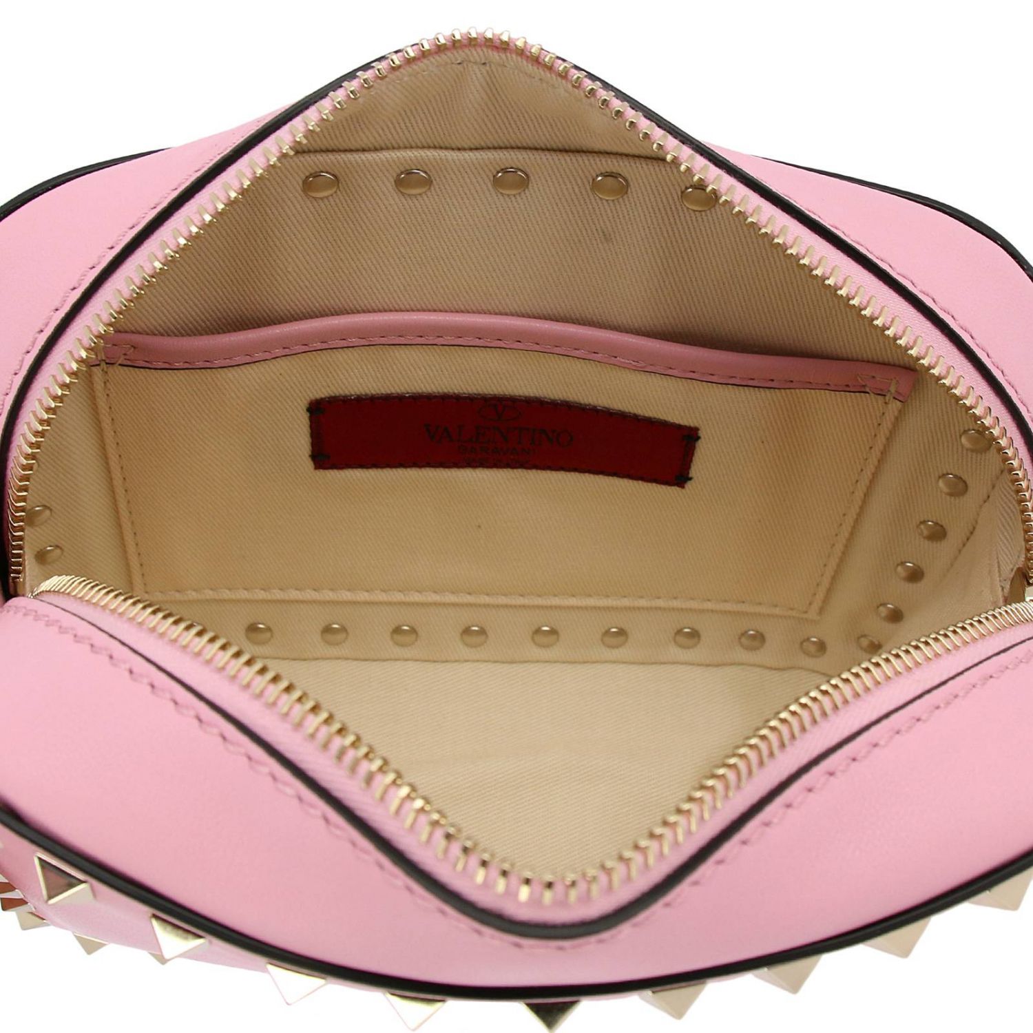 pink valentino garavani small rockstud shoulder bag