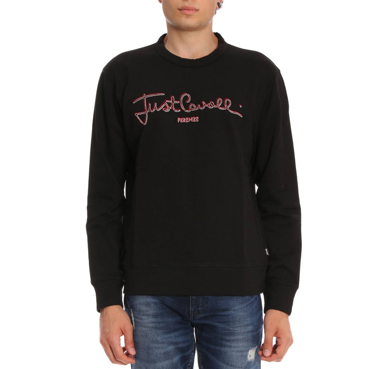 Just Cavalli Outlet: Sweater men | Sweatshirt Just Cavalli Men Black ...