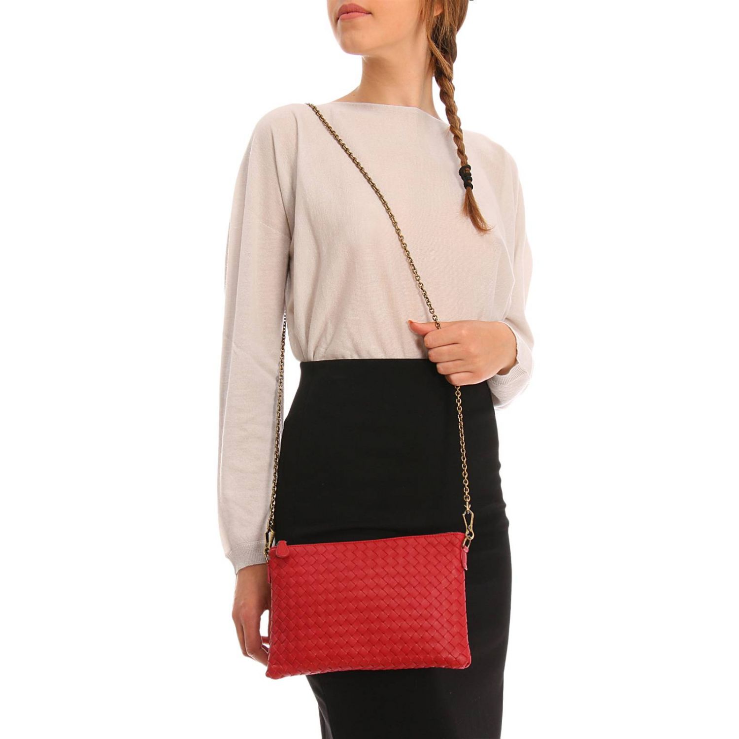 BOTTEGA VENETA: Mini bag women | Clutch Bottega Veneta Women Red ...