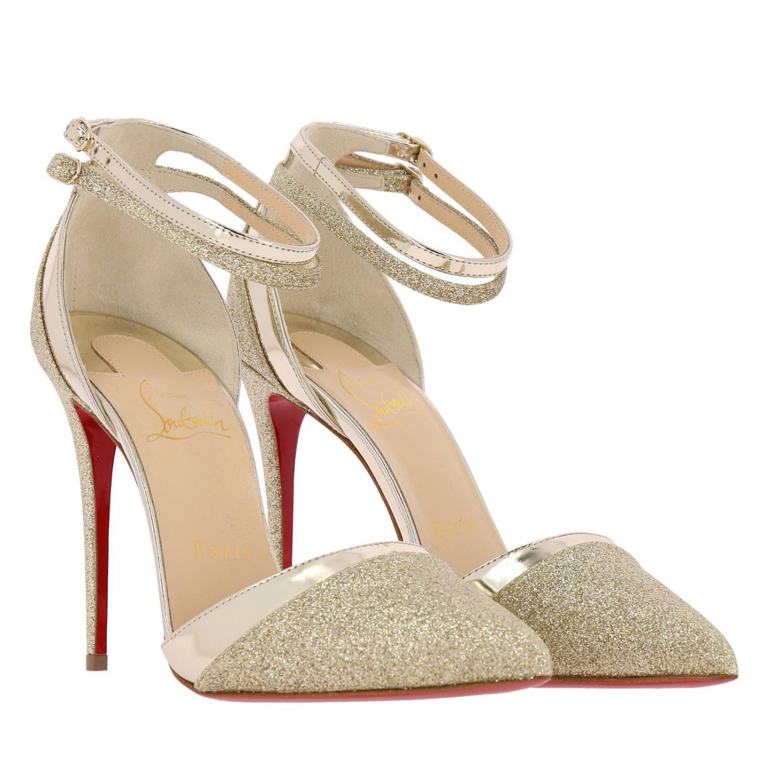 CHRISTIAN LOUBOUTIN: Shoes women - Gold | Pumps Christian Louboutin ...