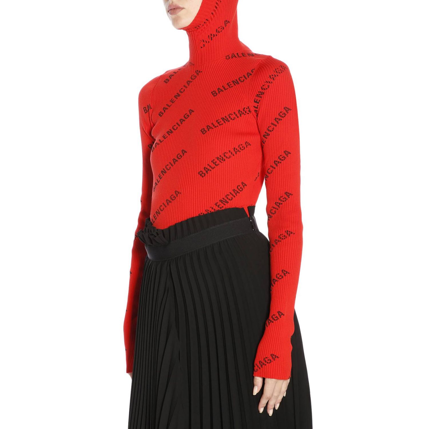 balenciaga red sweater
