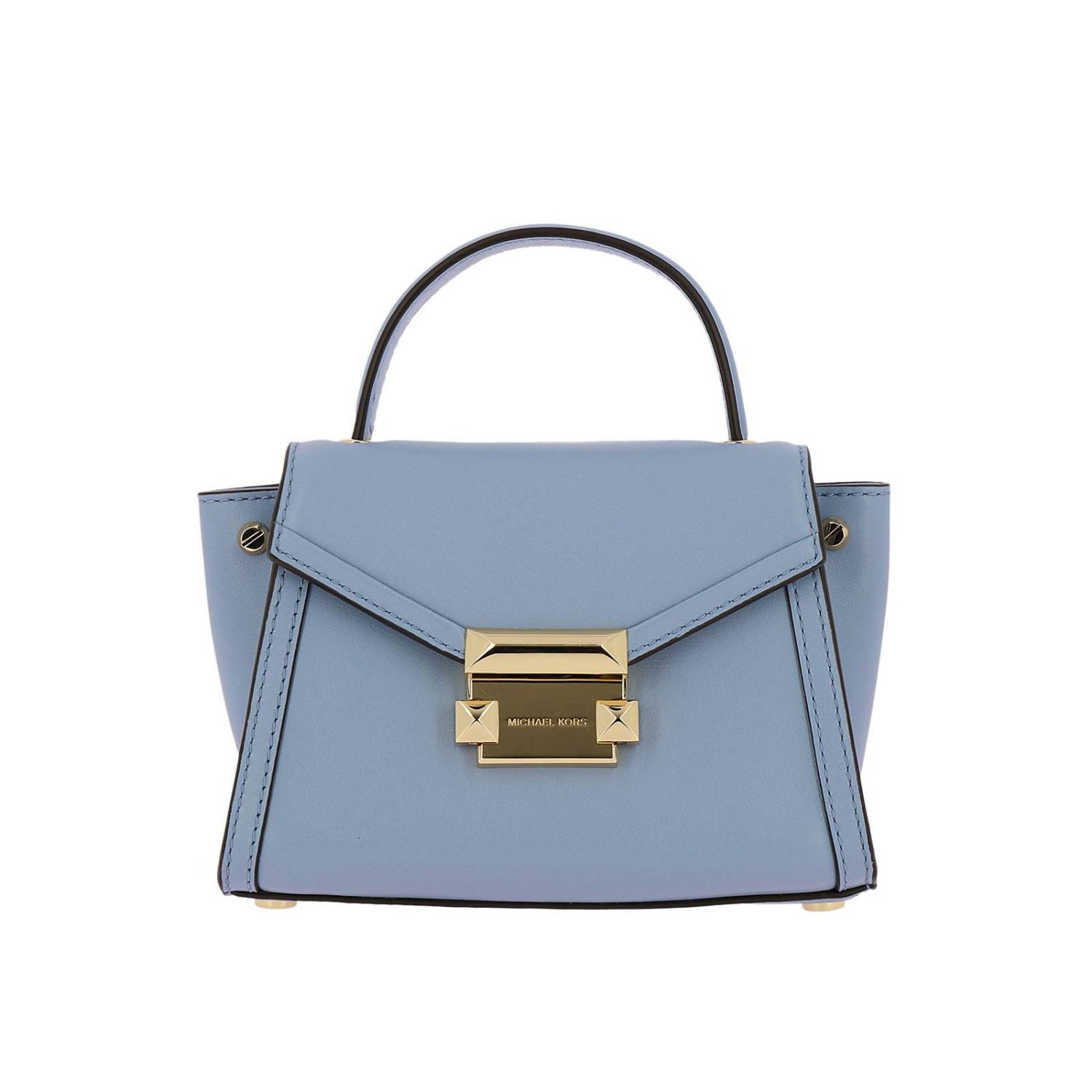 Michael Michael Kors Outlet: Borsa Whitney Mini Messenger in pelle con  manico e tracolla amovibile - Azzurro | Borsa Mini Michael Michael Kors  30T8GXIM1L GIGLIO.COM