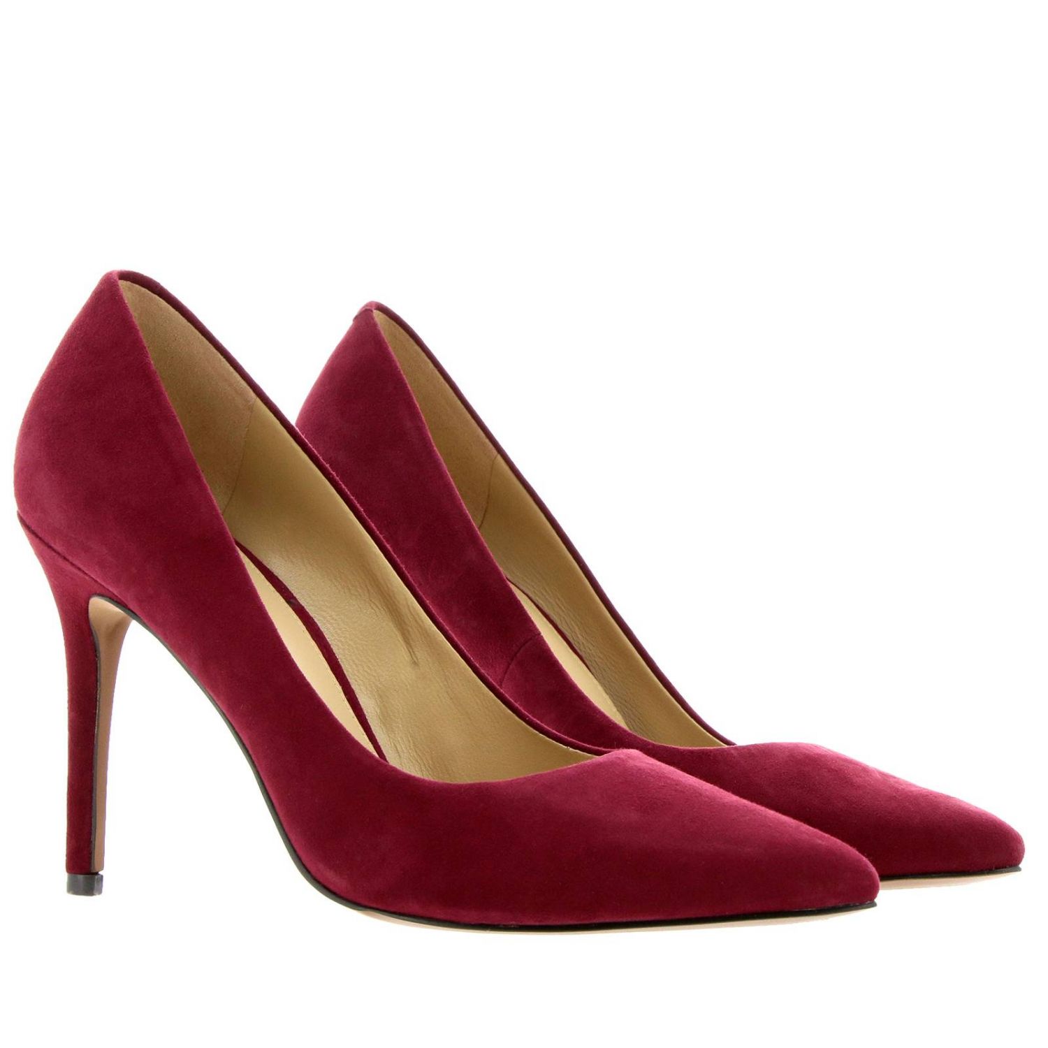 michael kors red velvet shoes