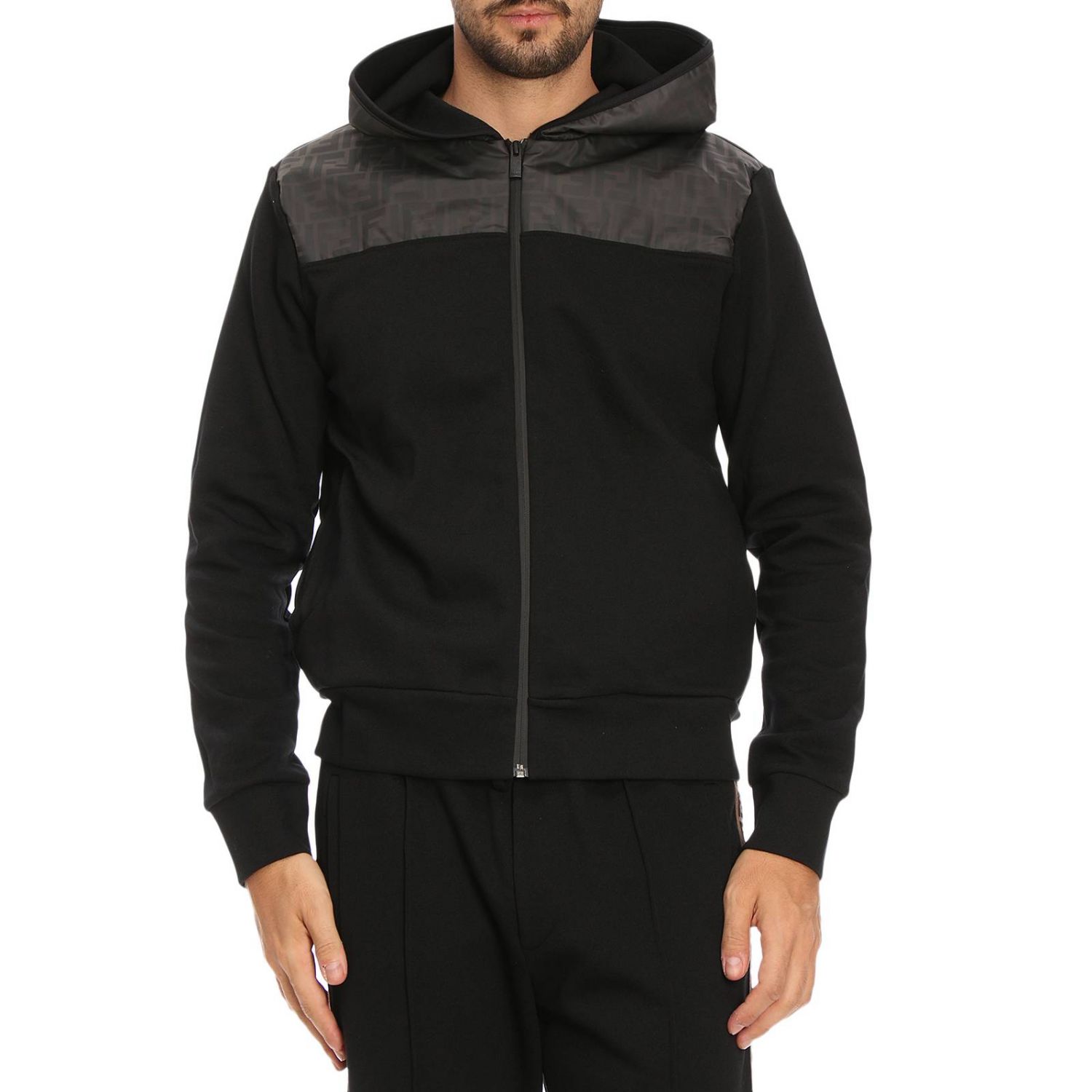 fendi men's black sweatshirt