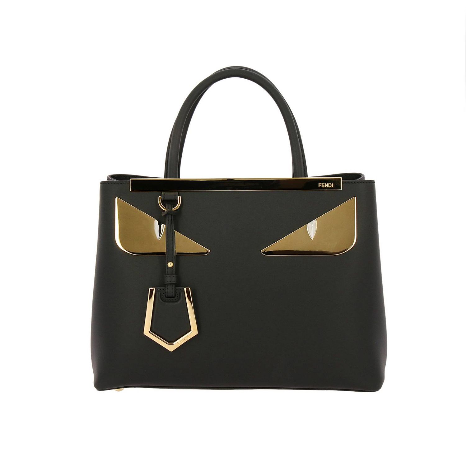 Fendi Outlet: Monster Eyes Petite 2Jours bag in century leather with ...