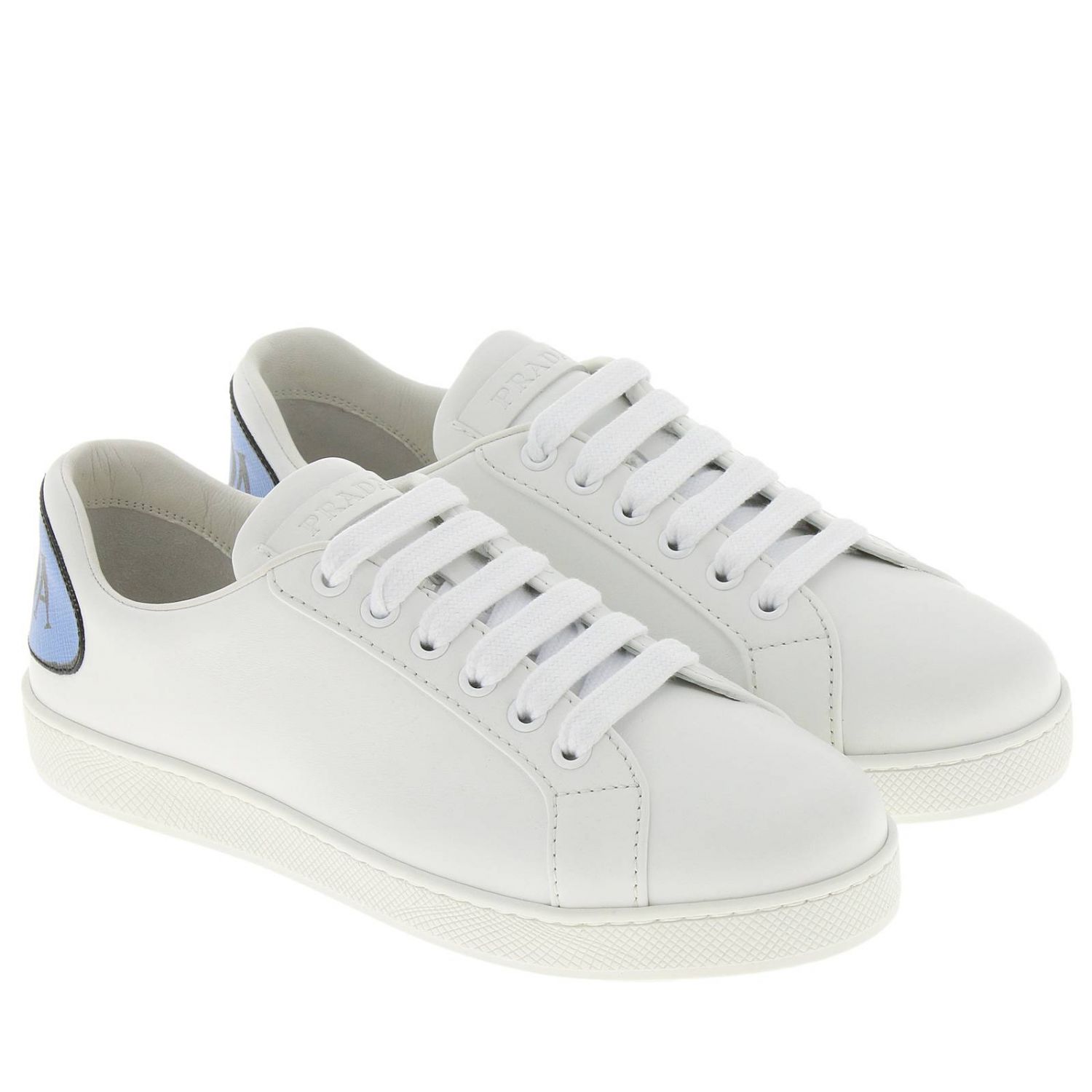 Shoes women Prada Sneakers Prada Women Gnawed Blue Sneakers Prada