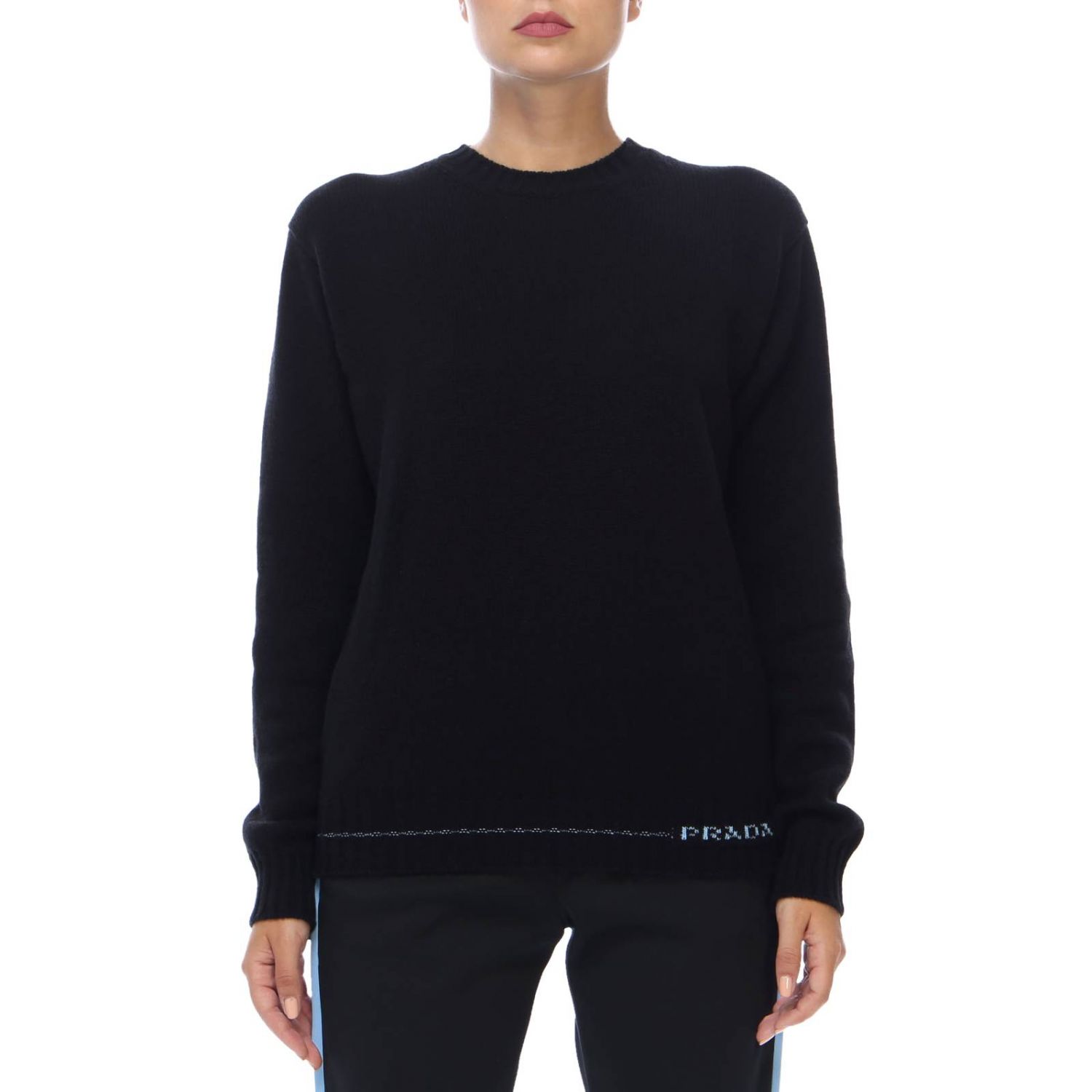 Sweater women Prada | Sweater Prada Women Black | Sweater Prada 124B50 ...