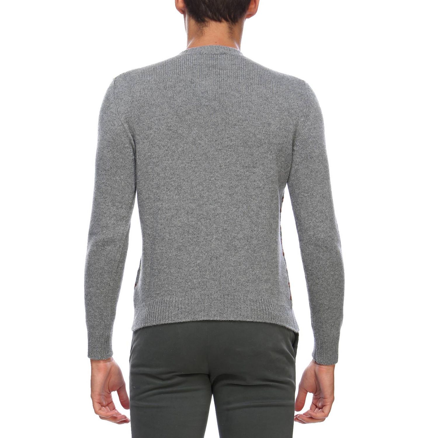 PRADA: Crew-neck pullover in blend wool and fantasy cashmere | Sweater