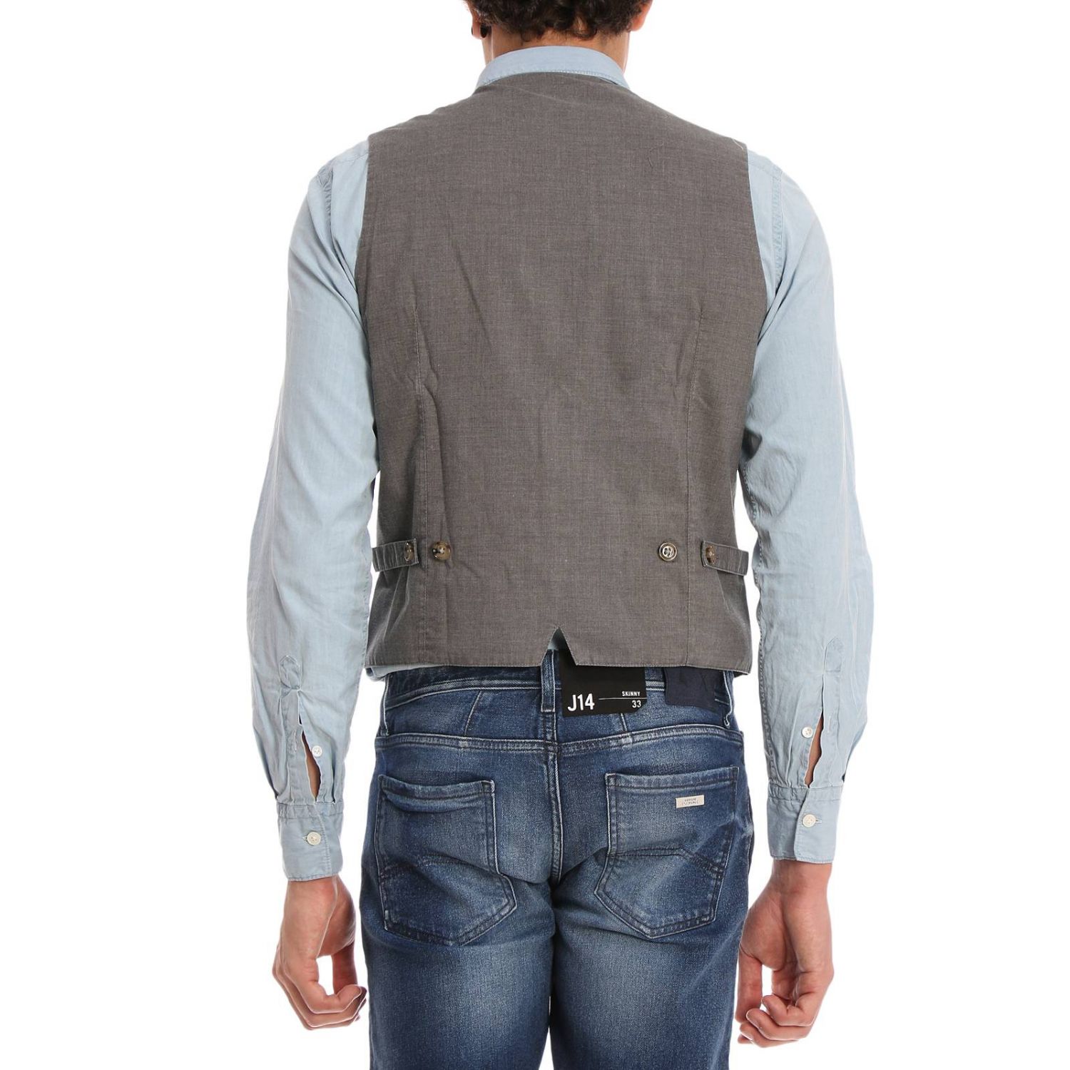 Eleventy Outlet Suit vest men Suit Vest Eleventy Men Denim Suit