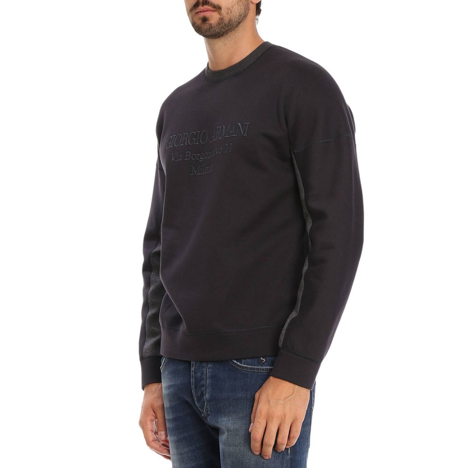 Giorgio Armani Outlet: Sweatshirt men | Sweatshirt Giorgio Armani Men ...