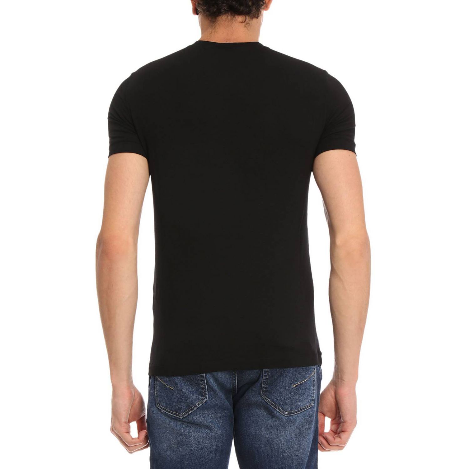 Giorgio Armani Outlet: T-shirt men - Black | T-Shirt Giorgio Armani ...