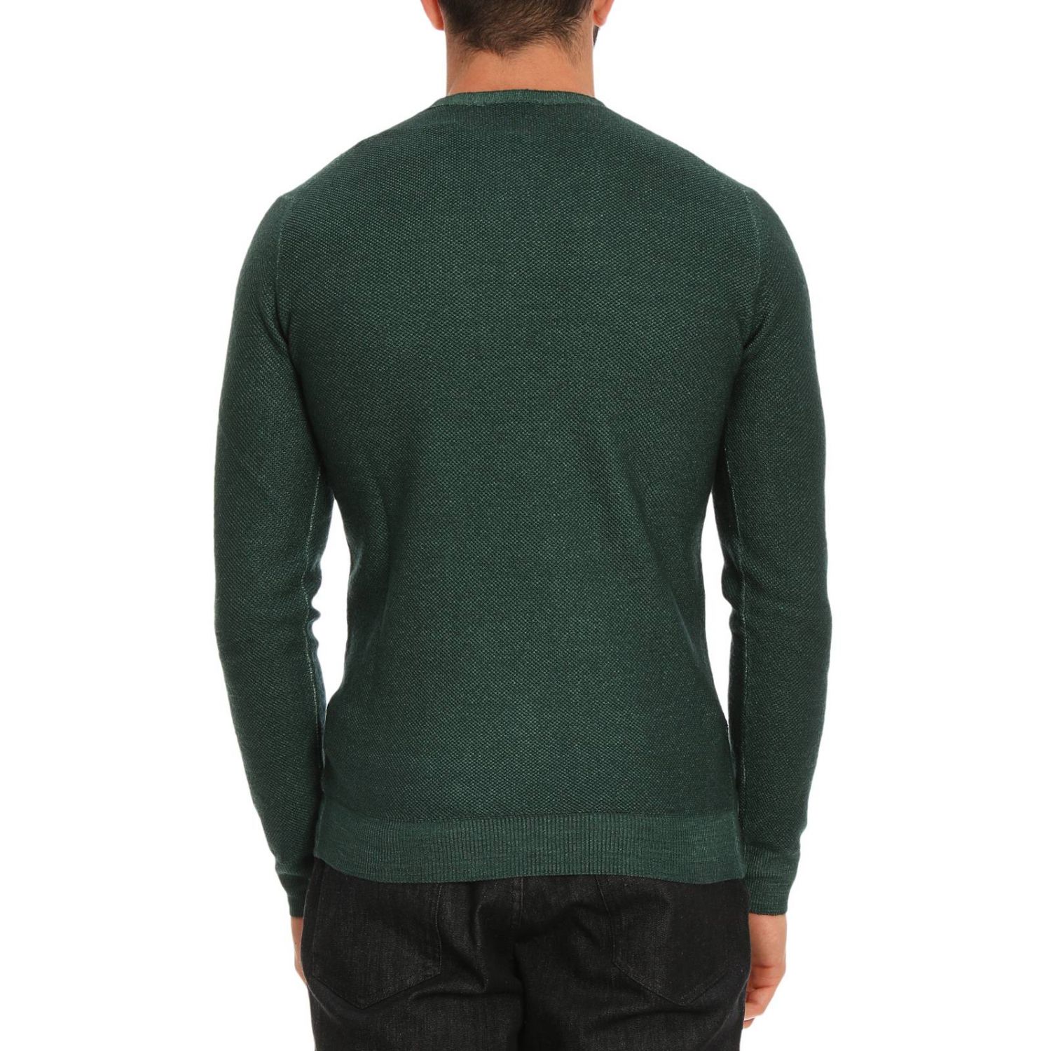 Paolo Pecora Outlet: Sweater men - Green | Sweater Paolo Pecora A029 ...