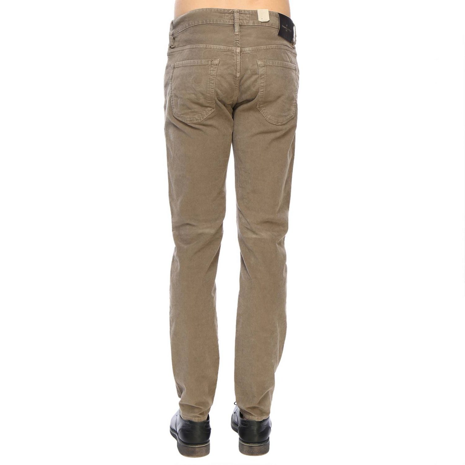 Siviglia Outlet: Pantalone a 5 tasche regular fit in cotone stretch effetto  velluto rigato con fondo 18 - Tortora | Pantalone Siviglia 2200 S006  GIGLIO.COM