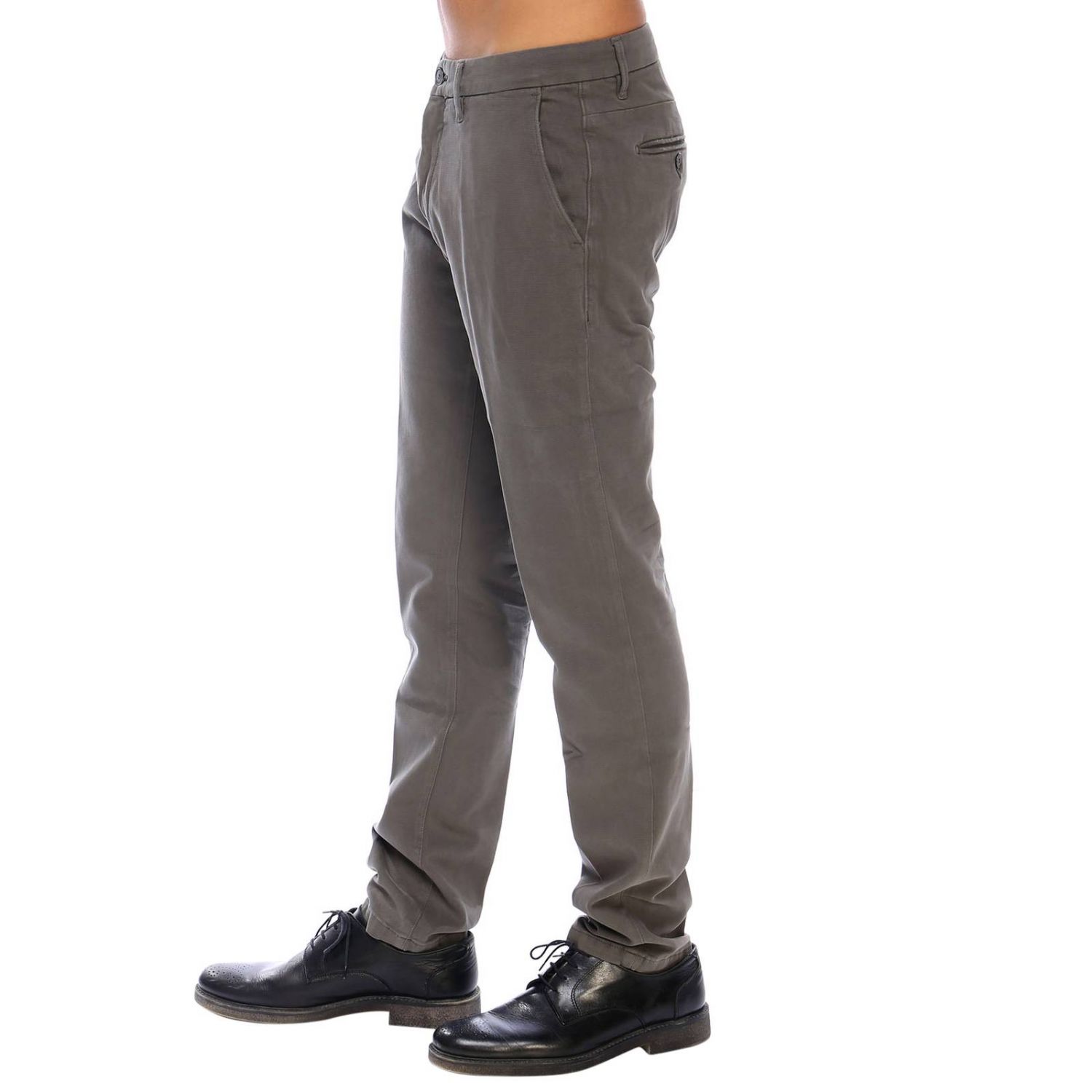 Siviglia Outlet: Pantalone Chino regular fit in cotone a nido d'ape con  fondo 18 - Grigio | Pantalone Siviglia B1W2 S027 GIGLIO.COM