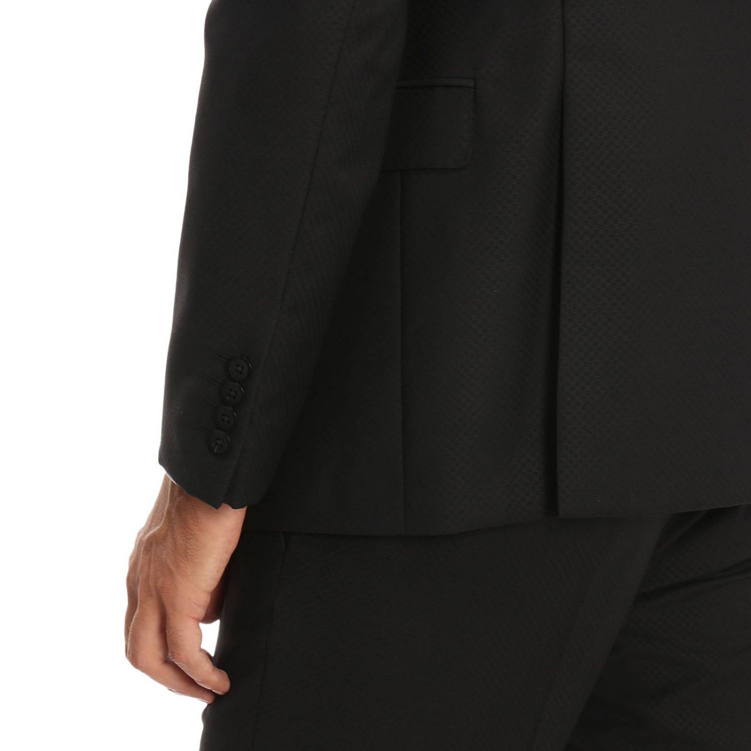 Emporio Armani Outlet: Suit men - Black | Suit Emporio Armani 11VMEB ...