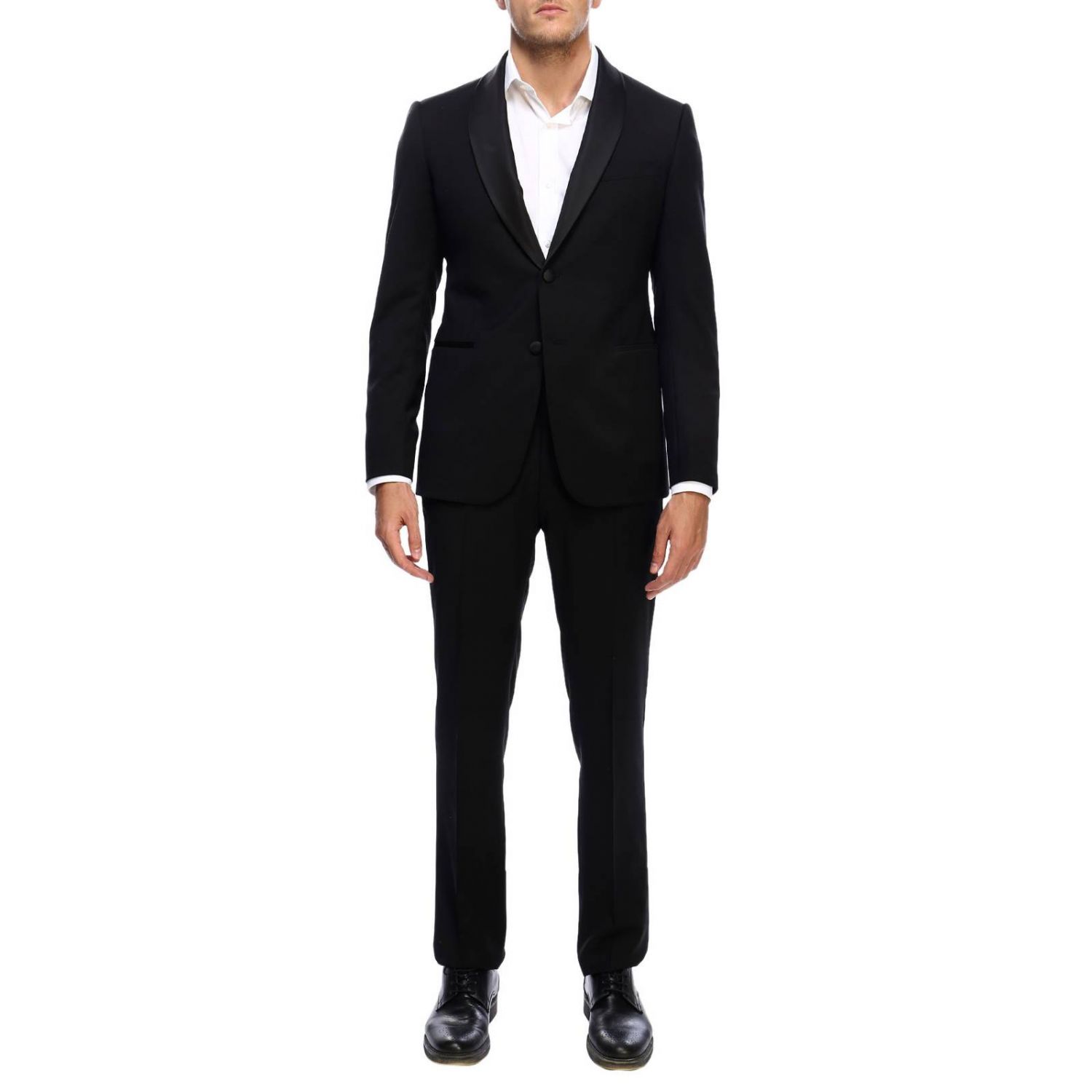 Emporio Armani Outlet: Suit men - Black | Suit Emporio Armani 11VMSP ...