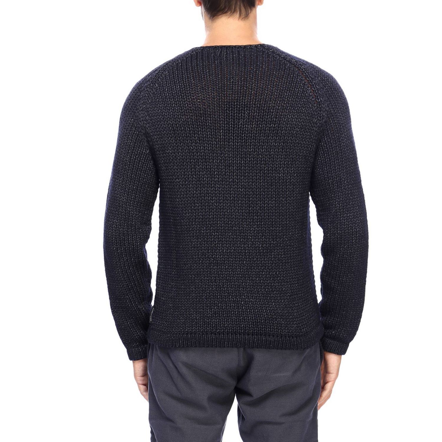 Emporio Armani Outlet: Sweater men | Sweater Emporio Armani Men Blue ...