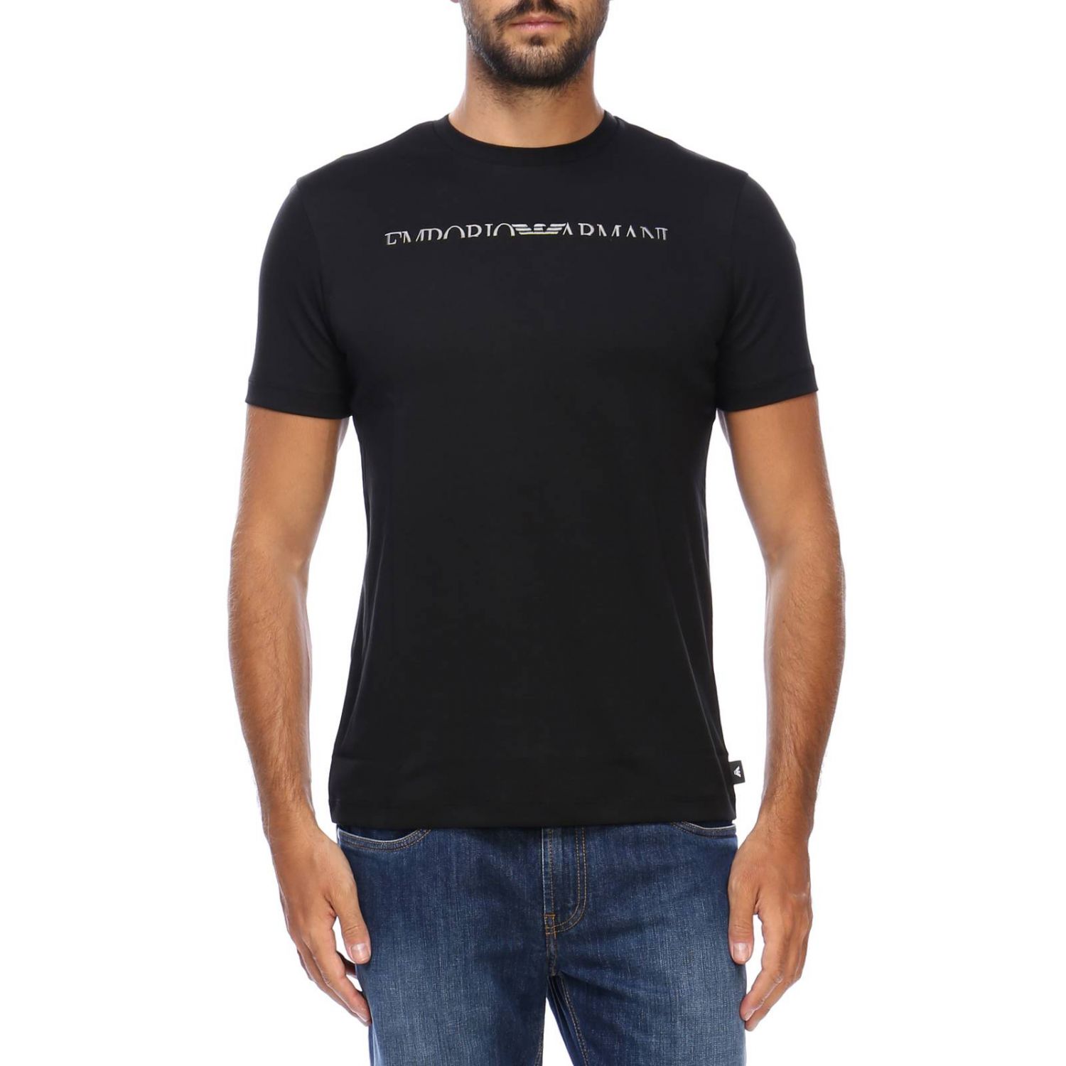 Emporio Armani Outlet: T-shirt men | T-Shirt Emporio Armani Men Black ...