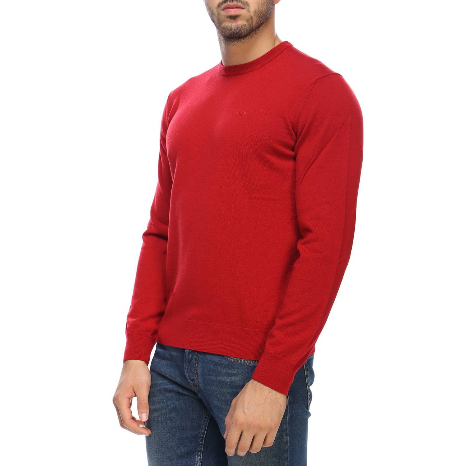 Emporio Armani Outlet: Sweater men | Sweater Emporio Armani Men Red ...