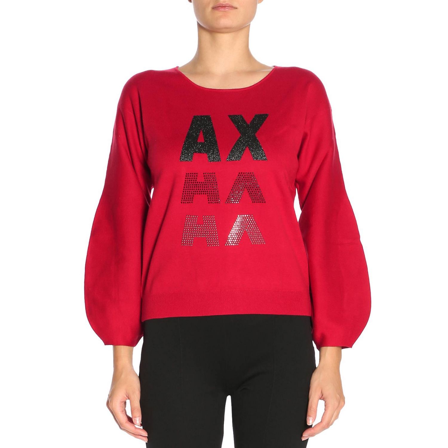 armani exchange red sweater