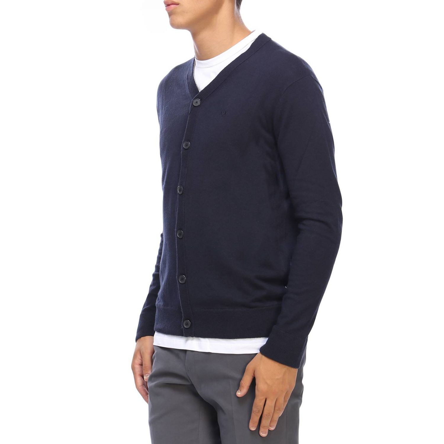 Armani Exchange Outlet: Sweater men | Cardigan Armani Exchange Men Blue ...