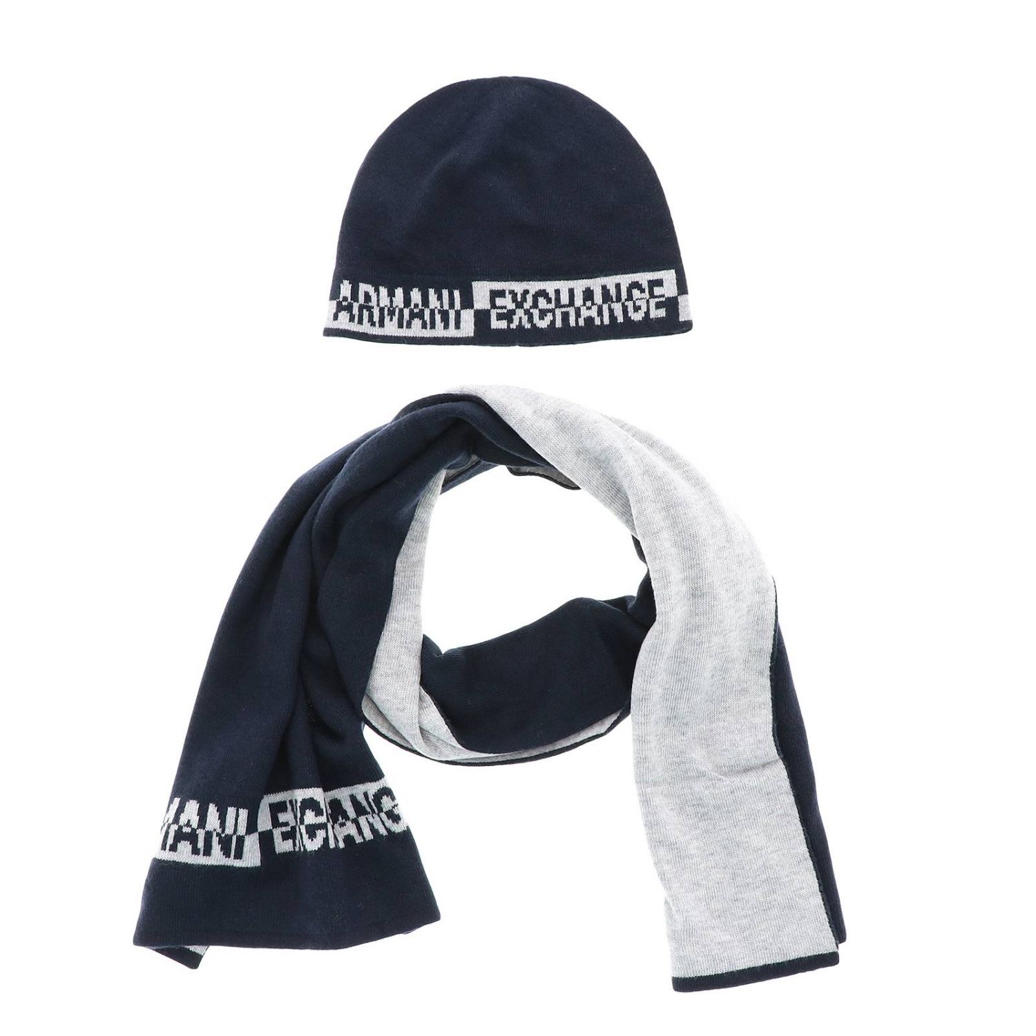 armani exchange hat and scarf set