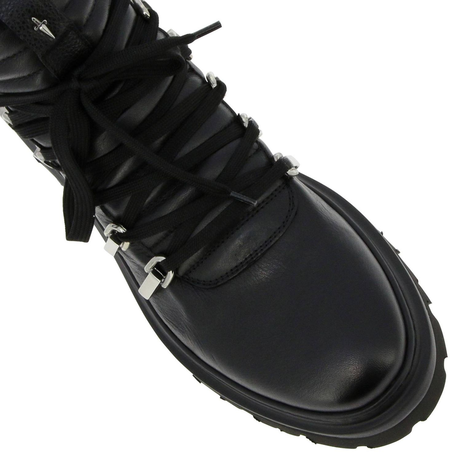Paciotti 4Us Outlet: Anfibio Shark in pelle con maxi suola in gomma - Nero  | Stivaletti Paciotti 4Us QU13TKN GIGLIO.COM