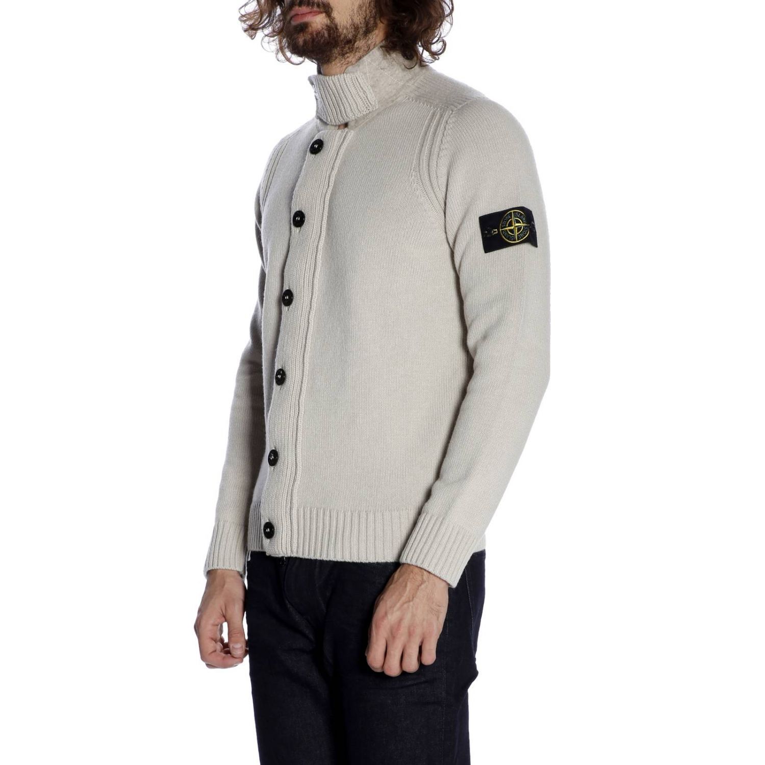 stone island cardigan beige