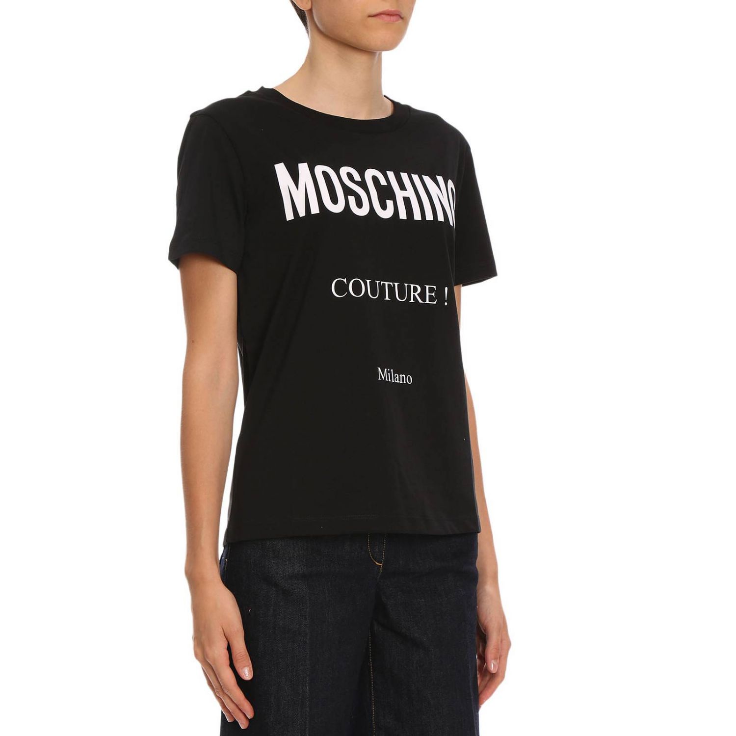 Moschino Couture Outlet: T-shirt women - Black | T-Shirt Moschino ...