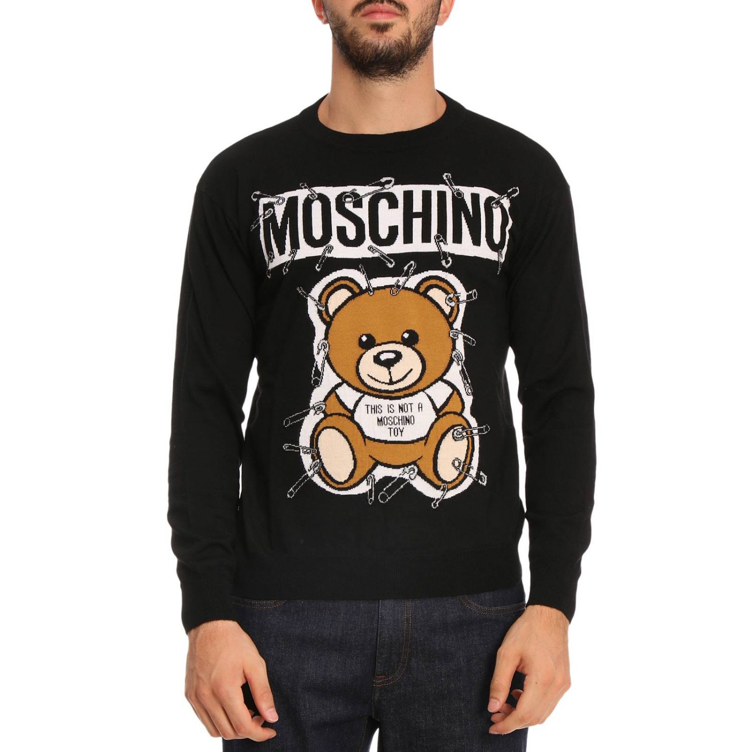 moschino teddy bear jumper mens