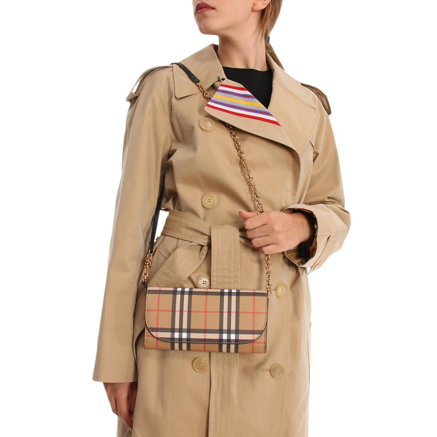 Burberry Outlet: Mini bag women - Camel | Mini Bag Burberry 4073220 ...
