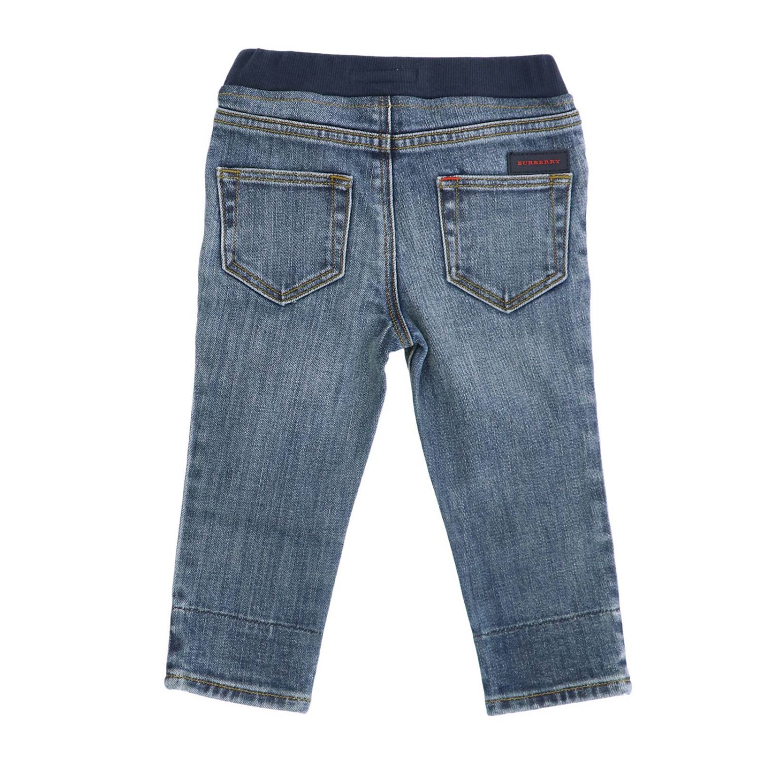 Burberry Layette Outlet: Jeans jogging in cotone stretch used con fascia  elastica - Denim | Jeans Burberry Layette 4063589 GIGLIO.COM