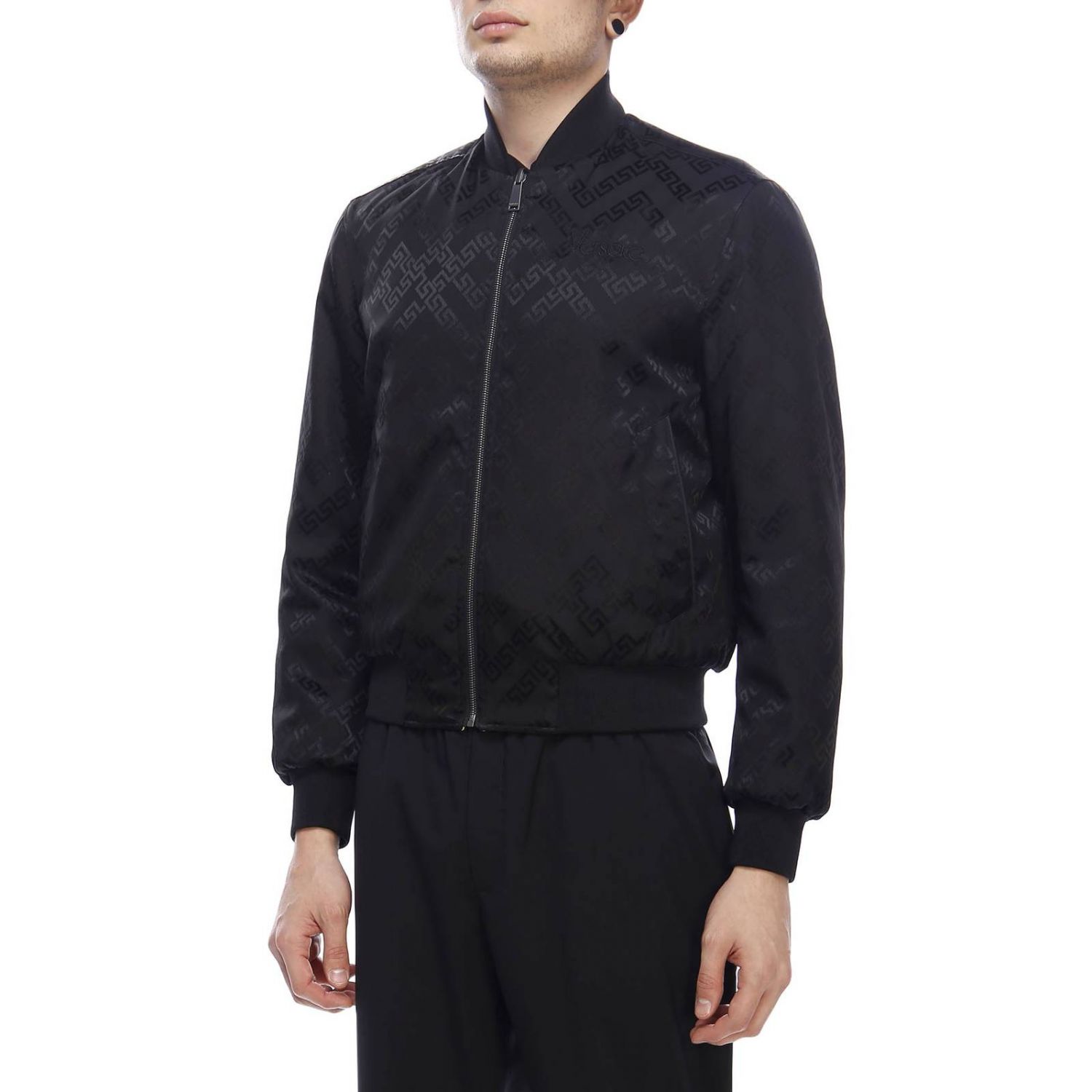 versace jacket mens black