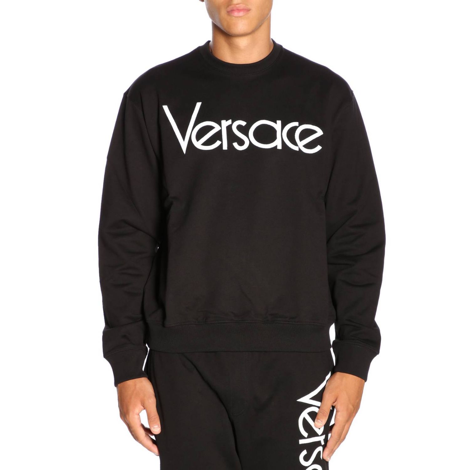 versace black and white sweater