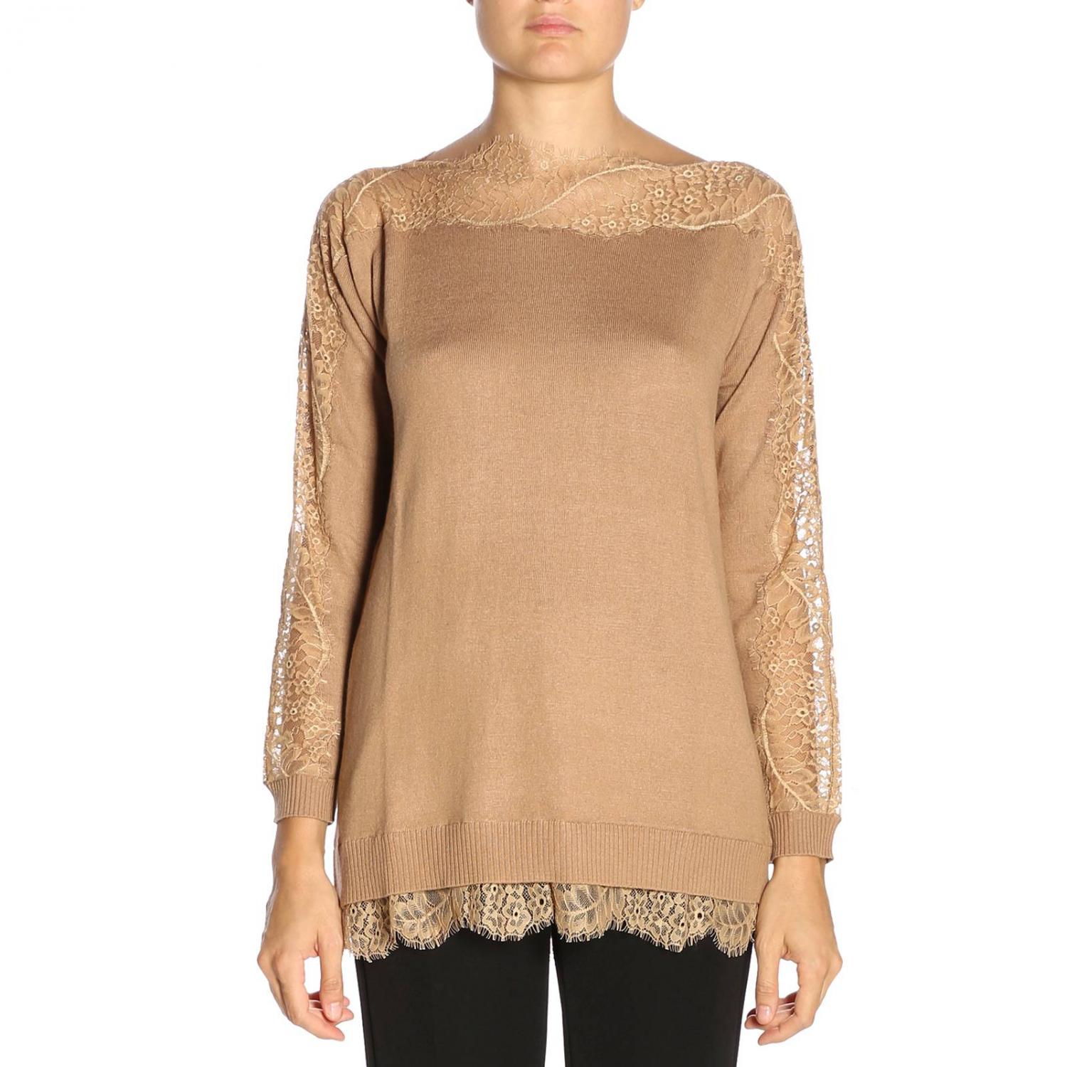 Twinset Outlet jumper for women Camel Twinset jumper PA83EP online