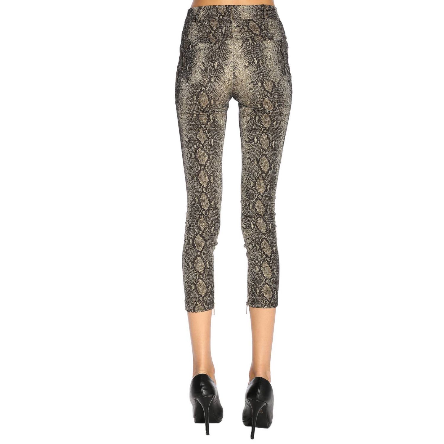 Twinset Outlet: Leggings a vita alta con stampa pitone lurex - Beige |  Pantalone Twinset PA828T GIGLIO.COM