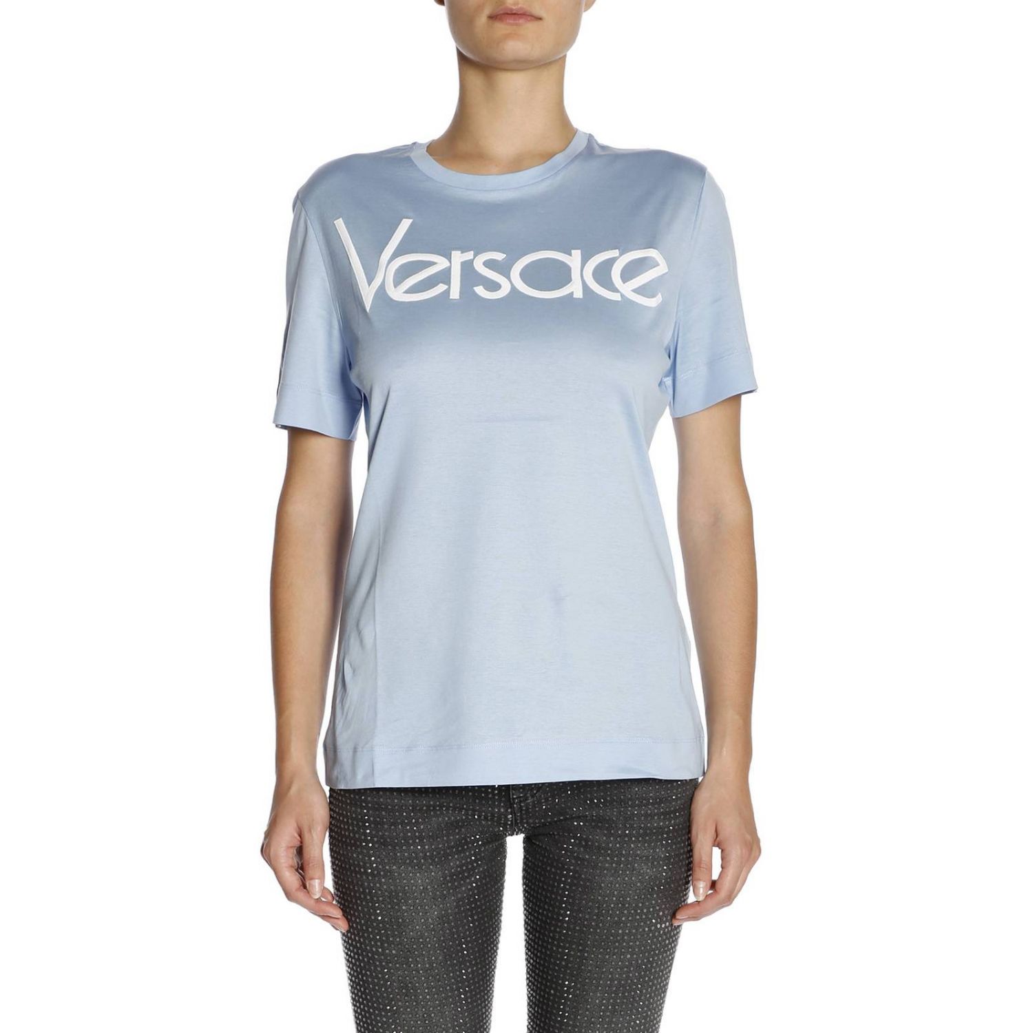 versace t shirt light blue