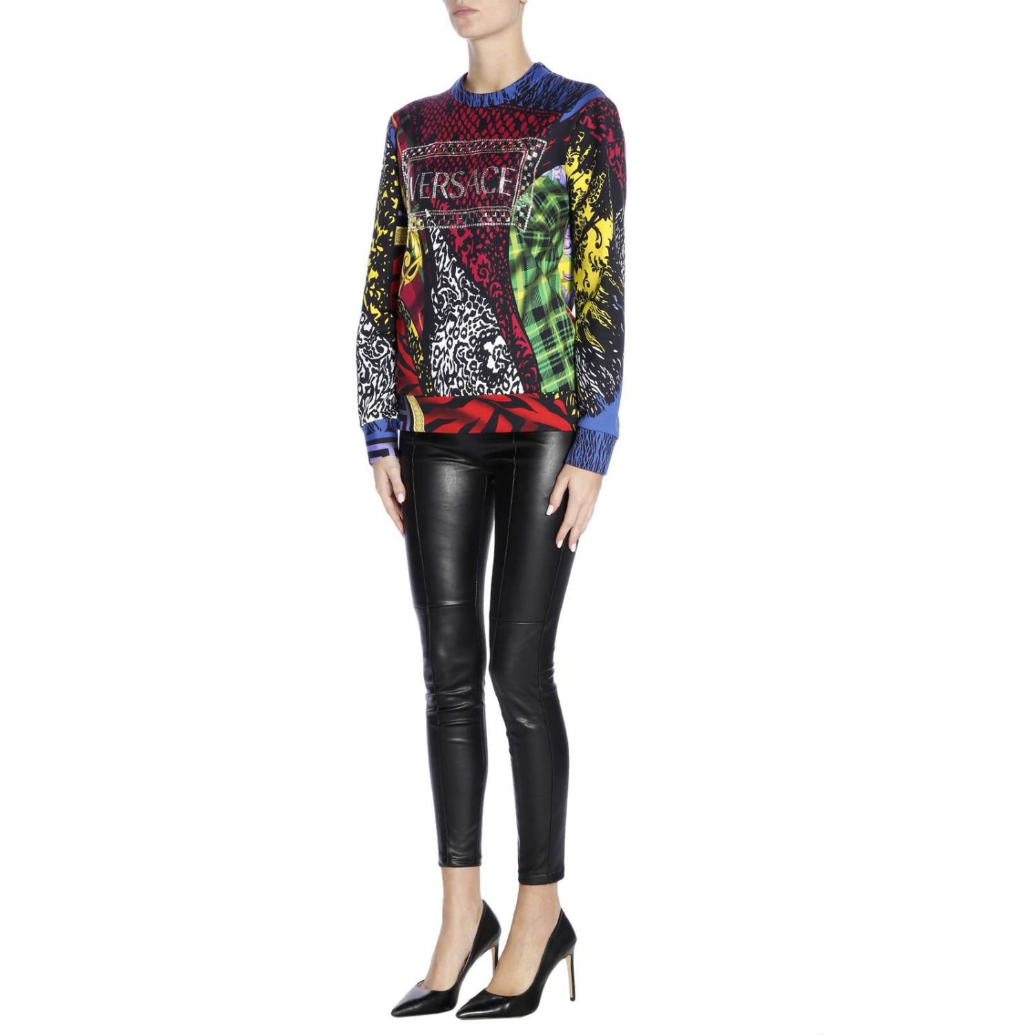 Versace Outlet: Sweater women - Multicolor | Sweater Versace A81389 ...