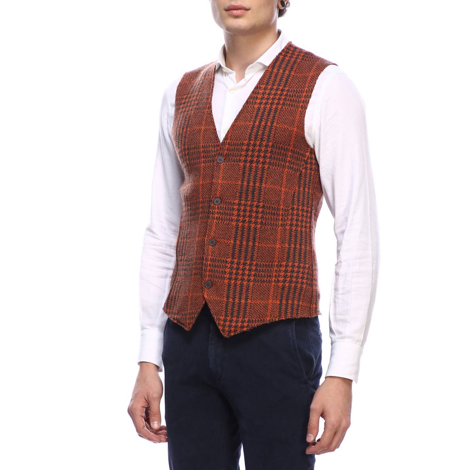 Gallo Outlet: Lana princpe di - Arancione | Gilet Gallo AP506574 GIGLIO.COM